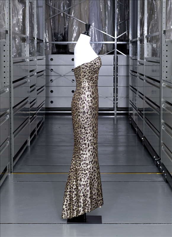Design is fine. History is mine. — Pierre Balmain, Evening dress with poppy  pattern,...