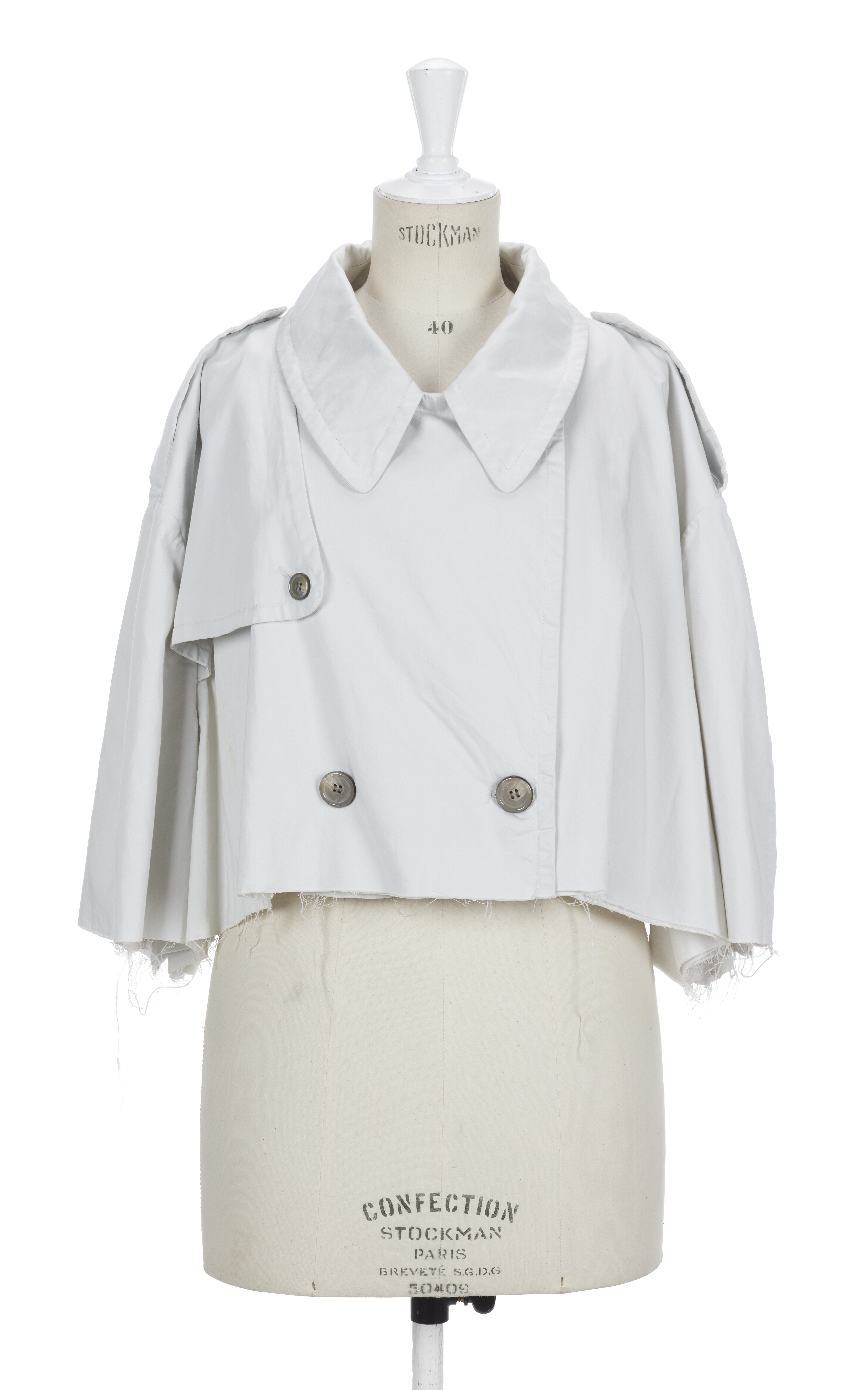 Trench-coat en coton et PVC Maison Margiela en coloris Neutre Femme Vêtements Manteaux Imperméables et trench coats 