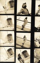 "Schiaparelli ensemble on the Normandie liner", by Jean Moral © Jean Moral / Paris Musées, Palais Galliera 