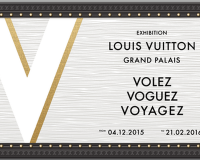 Affiche de l'exposition "Volez, Voguez, Voyagez – Louis Vuitton" - Photo : © Grand Palais-Rmn / © Louis Vuitton