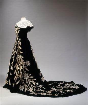 View of the 'Lily' evening gown, Worth