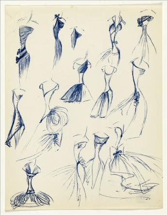 View of sketches, Madame Grès