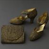 Pair of T-bar shoes and evening purse, Perugia © Stéphane Piera / Galliera / Roger-Viollet